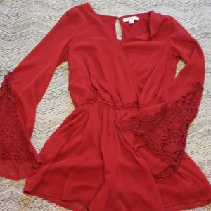 Funky Red Romper